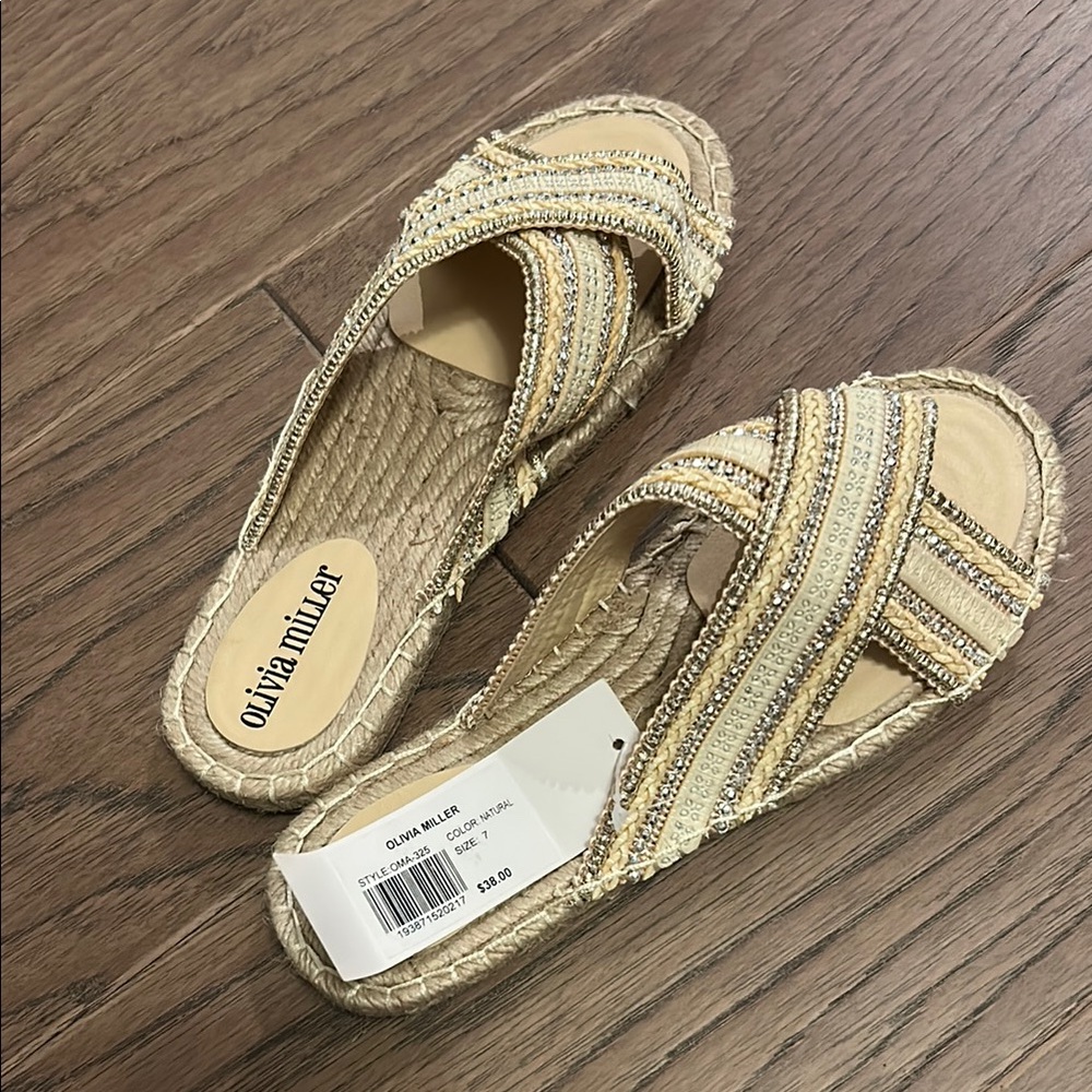 Olivia Miller Women's Gold Sandals